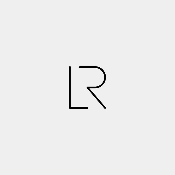 Γράμμα R L ρε LR λογότυπο σχέδιο απλό διάνυσμα — Διανυσματικό Αρχείο