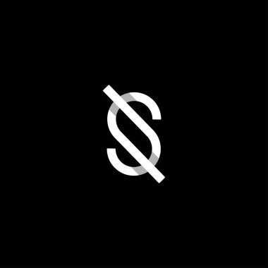 Mektup S Ss Logo Tasarım Basit Vektör