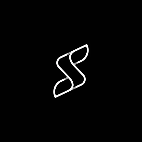 Γράμμα S SS σχεδιασμός λογότυπου απλό διάνυσμα — Διανυσματικό Αρχείο
