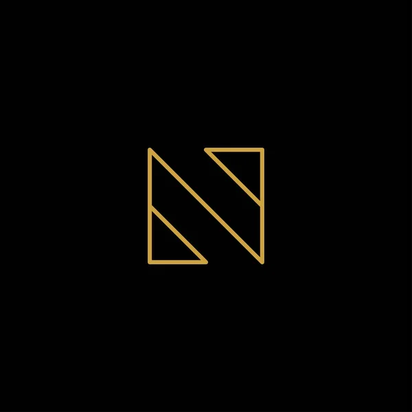 字母 N Nn 徽标设计简单矢量 — 图库矢量图片