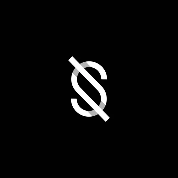Γράμμα S SS σχεδιασμός λογότυπου απλό διάνυσμα — Διανυσματικό Αρχείο