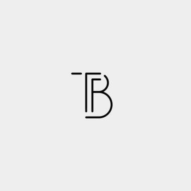 Harf TBt T B Logo Tasarımı Basit Vektör