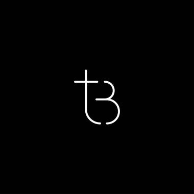 Harf TBt T B Logo Tasarımı Basit Vektör