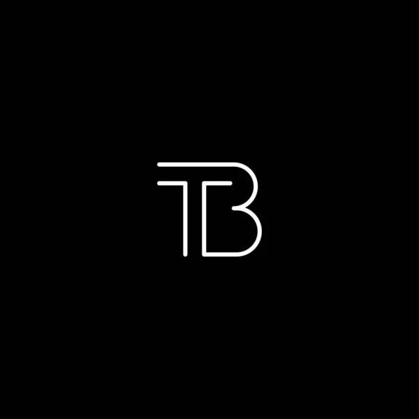 Buchstabe tb bt t b logo design einfacher Vektor — Stockvektor