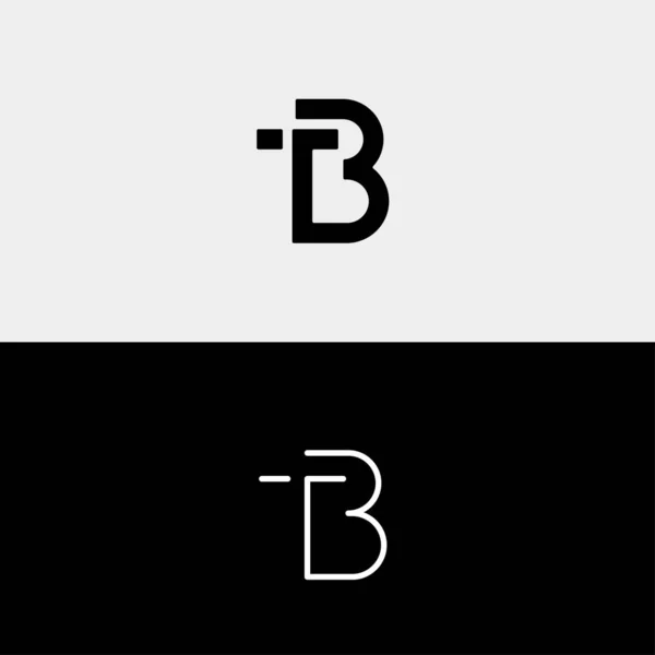 Літера TB BT T B Дизайн логотипу Простий вектор — стоковий вектор