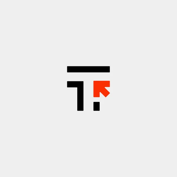 Initial T Click Pointer Logo Template Vector — ストックベクタ