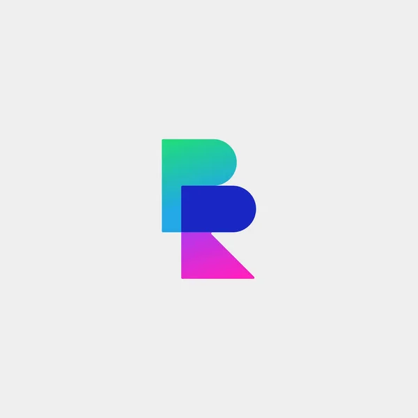 Buchstabe br rb r b logo design einfacher Vektor — Stockvektor