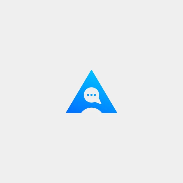 字母A Aa Chat Talk标志模板向量设计 — 图库矢量图片