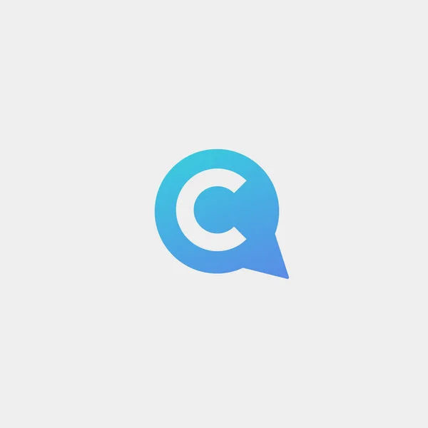 Letter C Chat Talk Logo Template Vector Design — 스톡 벡터