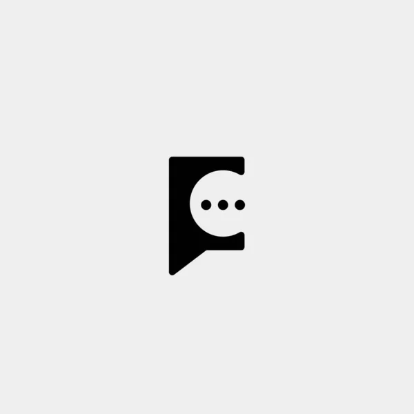 Επιστολή C Chat Λογότυπο Λογότυπο Πρότυπο Σχεδιασμός διάνυσμα — Διανυσματικό Αρχείο