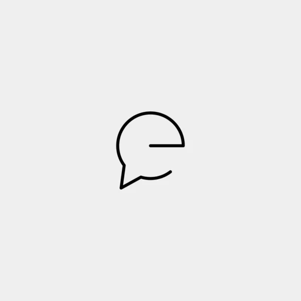 Carta E Chat Logo Template Vector Design —  Vetores de Stock