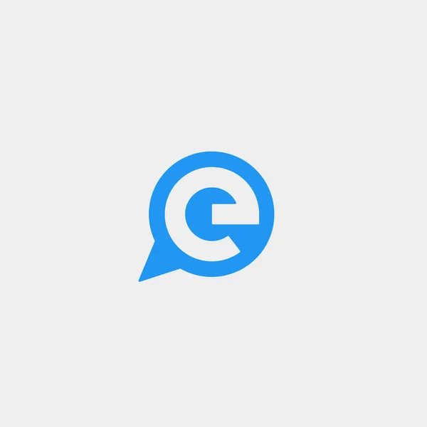 Lettera E Chat logo modello vettoriale Design — Vettoriale Stock