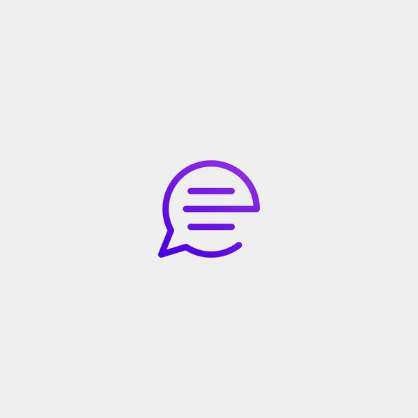 Brief e Chat Logo Vorlage Vektor Design — Stockvektor