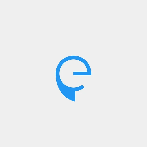 Letter E Chat Logo Template Vector Design — Stock Vector