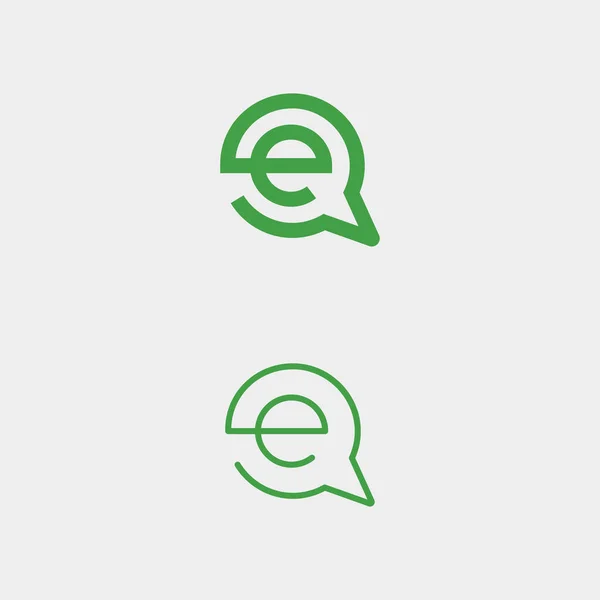 Літера E чат Логотип Шаблон Векторний дизайн — стоковий вектор