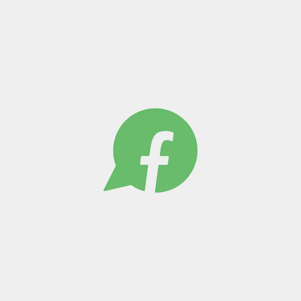 Brief f Chat Logo Vorlage Vektor-Design — Stockvektor