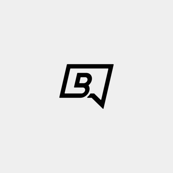 Letter B Chat Logo Sjabloon Vector Ontwerp — Stockvector