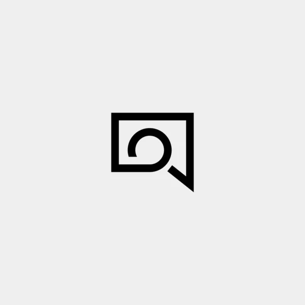O Harfi Chat Logo Şablon Vektör Tasarımı — Stok Vektör