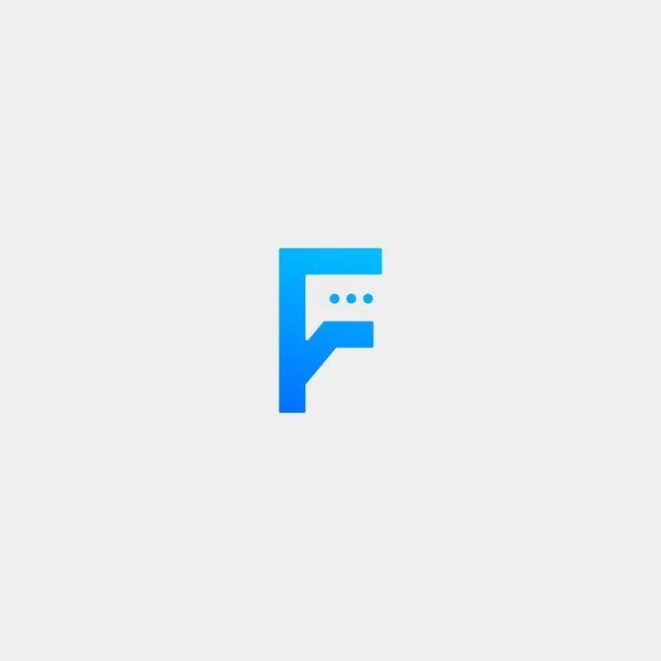 Літера F Чат Логотип Шаблон Векторний дизайн — стоковий вектор