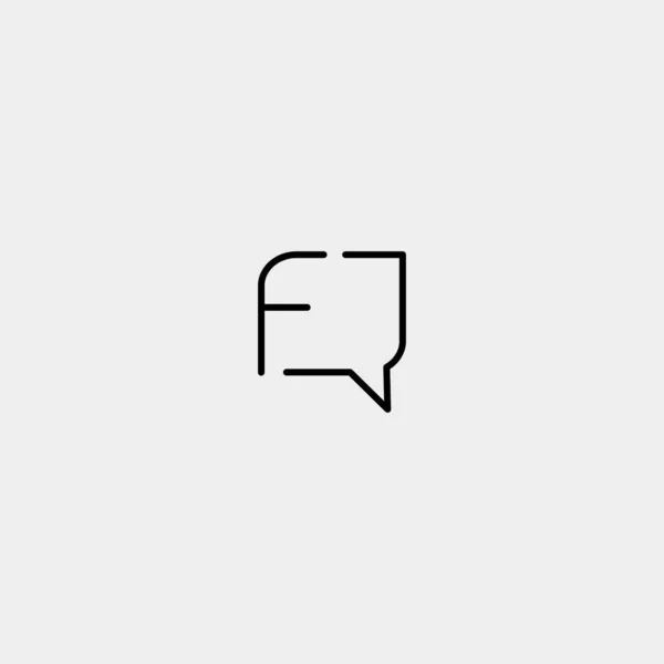 Lettera F Chat logo modello vettoriale Design — Vettoriale Stock