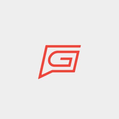 G Harfi Sohbet Logo Şablonu Vektör Tasarımı