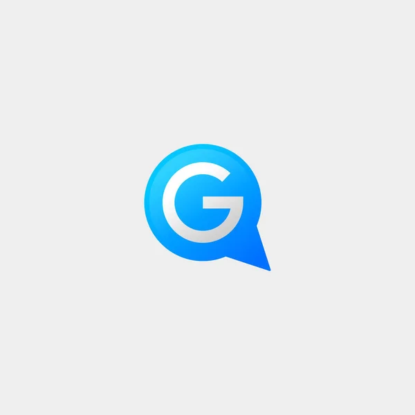 Buchstabe g Chat Logo Vorlage Vektor Design — Stockvektor