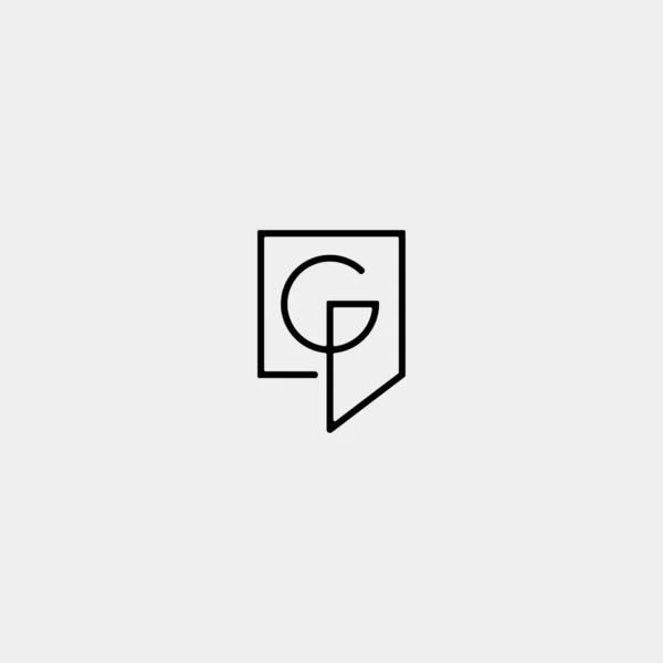 Разработка векторного шаблона логотипа буквы G — стоковый вектор
