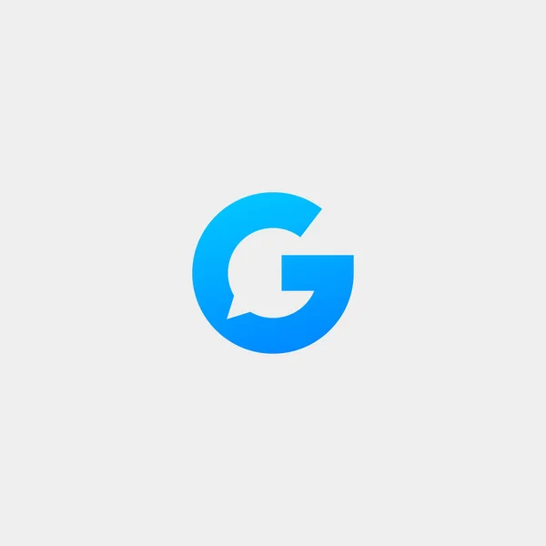 Літера G Чат Логотип Шаблон Векторний дизайн — стоковий вектор