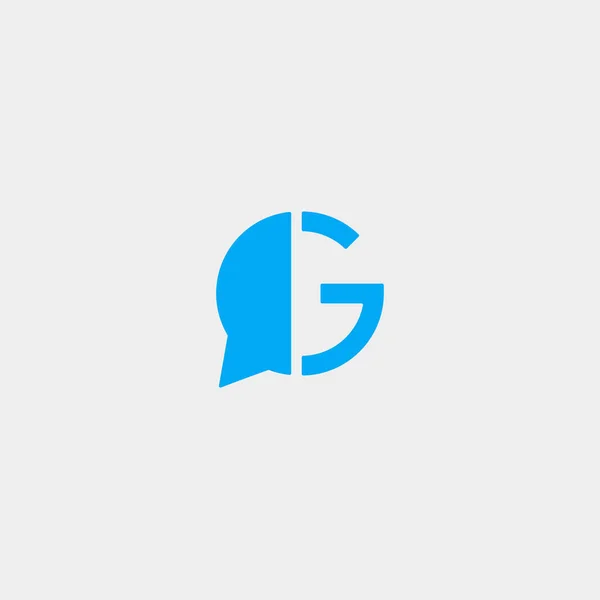 Επιστολή G Chat πρότυπο λογότυπο Σχεδιασμός διάνυσμα — Διανυσματικό Αρχείο