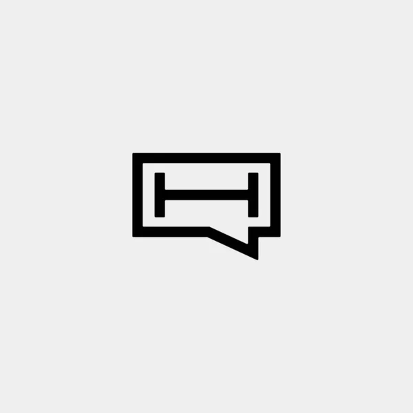Lettera H Modello logo Chat Design vettoriale — Vettoriale Stock