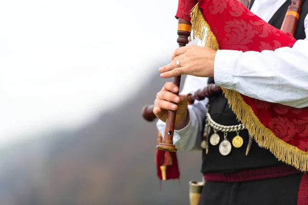 Conramusa Spielen Einem Offenen Raum Den Bergen — Stockfoto