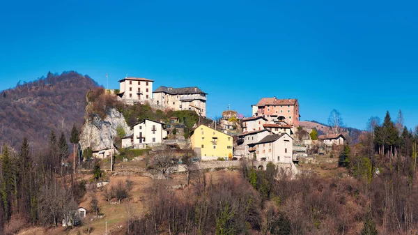 Village Pizzino Dans Vallée Taleggio Près Vallée Brembana Bergame — Photo