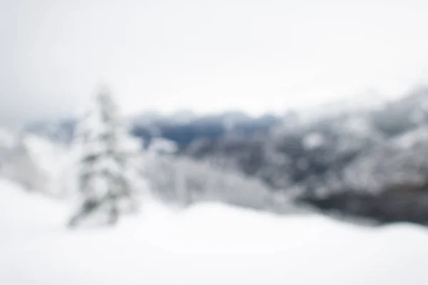 Image Arrière Plan Floue Paysage Hivernal Après Les Chutes Neige — Photo