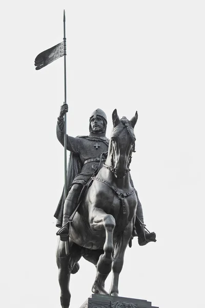 Equestrian statue of St. Wenceslas in Prague — Stock Photo, Image