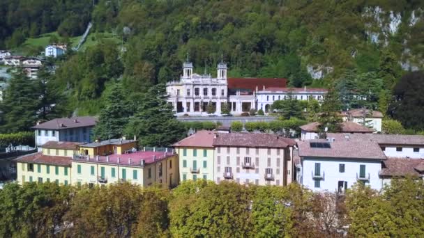 San Pellegrino Terme Vorbei Der Städtischen Casino Drohne — Stockvideo