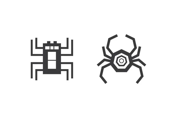 Simge örümcek siluet vektör hayvan