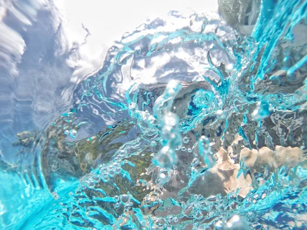 Kék Víz Medencében Vagy Tengerben Kiváló Minőségű Fénykép — Stock Fotó