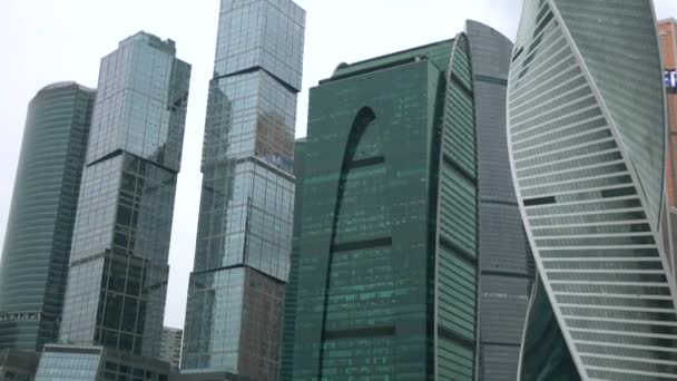 Moskva. Rusko-září 2018: Moskva obchodní centrum v reálném čase. Koncept úspěch v podnikání. — Stock video