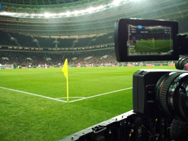 Canlı yayın bir futbol maçının.