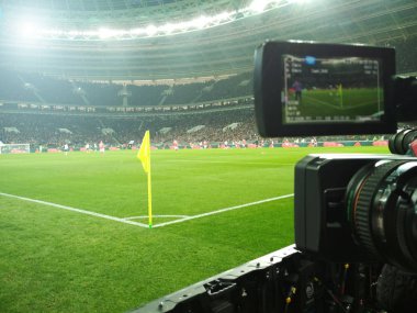Canlı yayın bir futbol maçının.