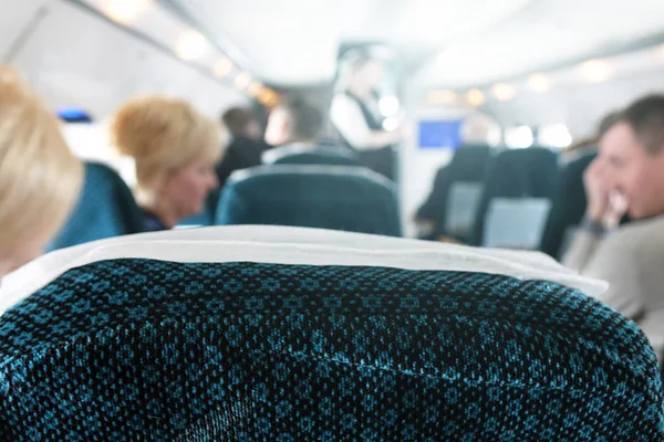 Asientos de pasajeros en el avión . — Foto de Stock