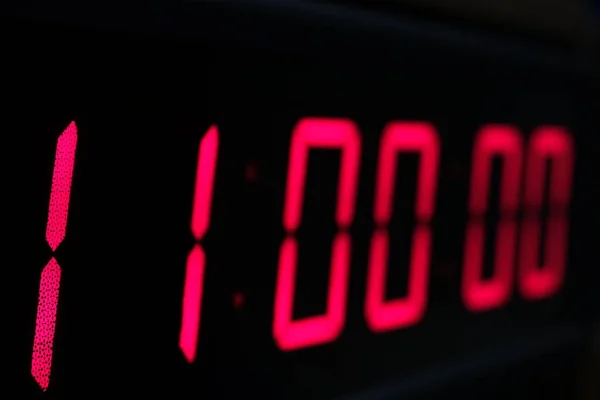 Rood digitale timer, getallen tellen. — Stockfoto
