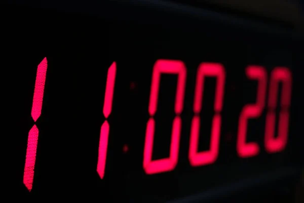 Rood digitale timer, getallen tellen. — Stockfoto