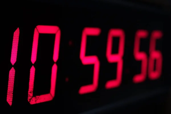 Red digital Timer, numbers counting. — Stock Photo, Image