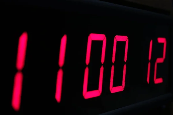 Red digital Timer, numbers counting. — Stock Photo, Image