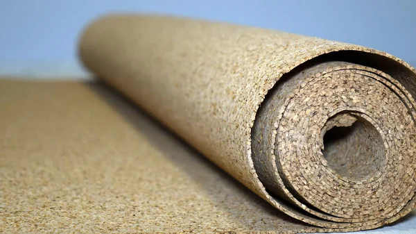 Korka naturalnego podłoża na podłodze z laminatu — Zdjęcie stockowe
