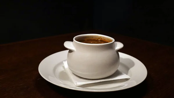 Sopa tradicional española de gazpacho frío con espacio para copiar el texto . — Foto de Stock
