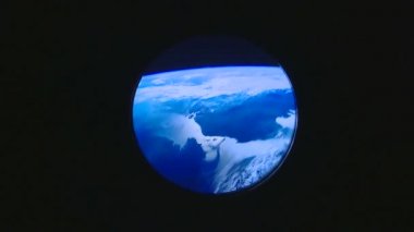 Planet Earth, Uluslararası uzay istasyonu Iss penceresinden görünümü . Nasa ve keşif