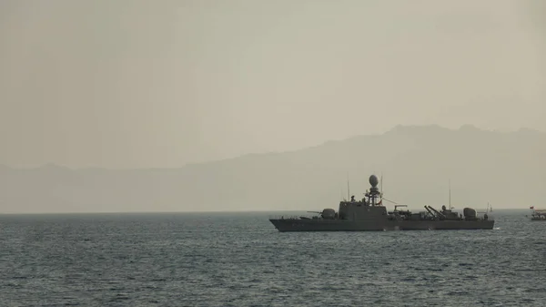 Bodrum, Türkiye-Haziran 2019 : Limandaki Türk savaş gemisi .