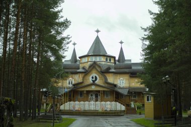 Velikiy Ustyug,Rusya-Ağustos 2017: Velikiy Ustyug'da Noel Baba'nın yaz aylarında ikametgahı.
